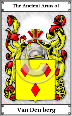Van Den berg Family Crest Download (JPG)  Book Plated - 150 DPI